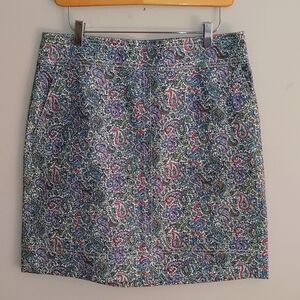 Talbots Cotton floral Paisley skirt size 10